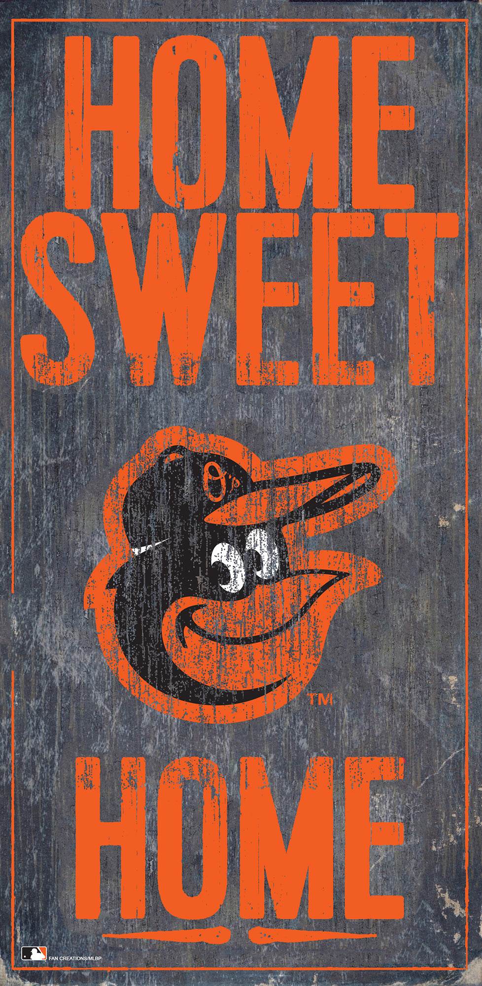 Baltimore Orioles Wood Sign 6x12 Home Sweet Home Design - ToylandEU