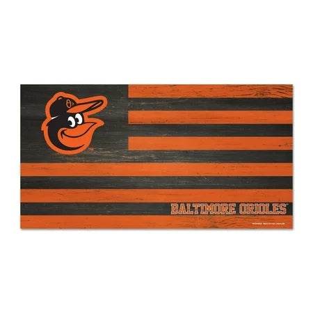Baltimore Orioles Wood Sign 9x17 Flag Wall Decor Outdoor - ToylandEU