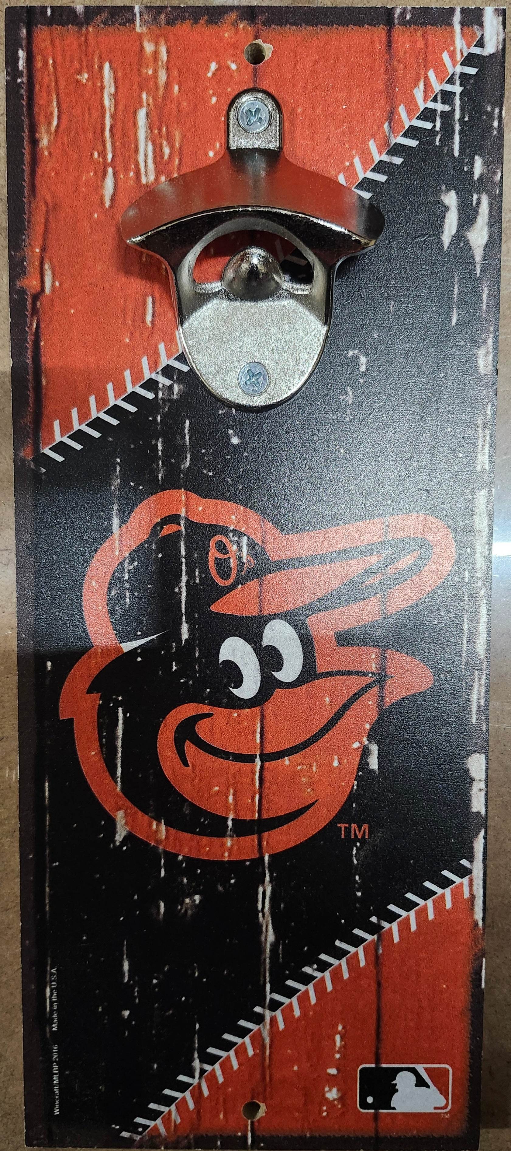 Baltimore Orioles Wood Sign Bottle Opener 5x11 Alternate - ToylandEU