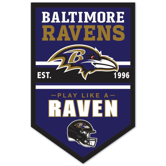Baltimore Ravens 11x17 Wood Chevron Sign For Fan Cave - ToylandEU