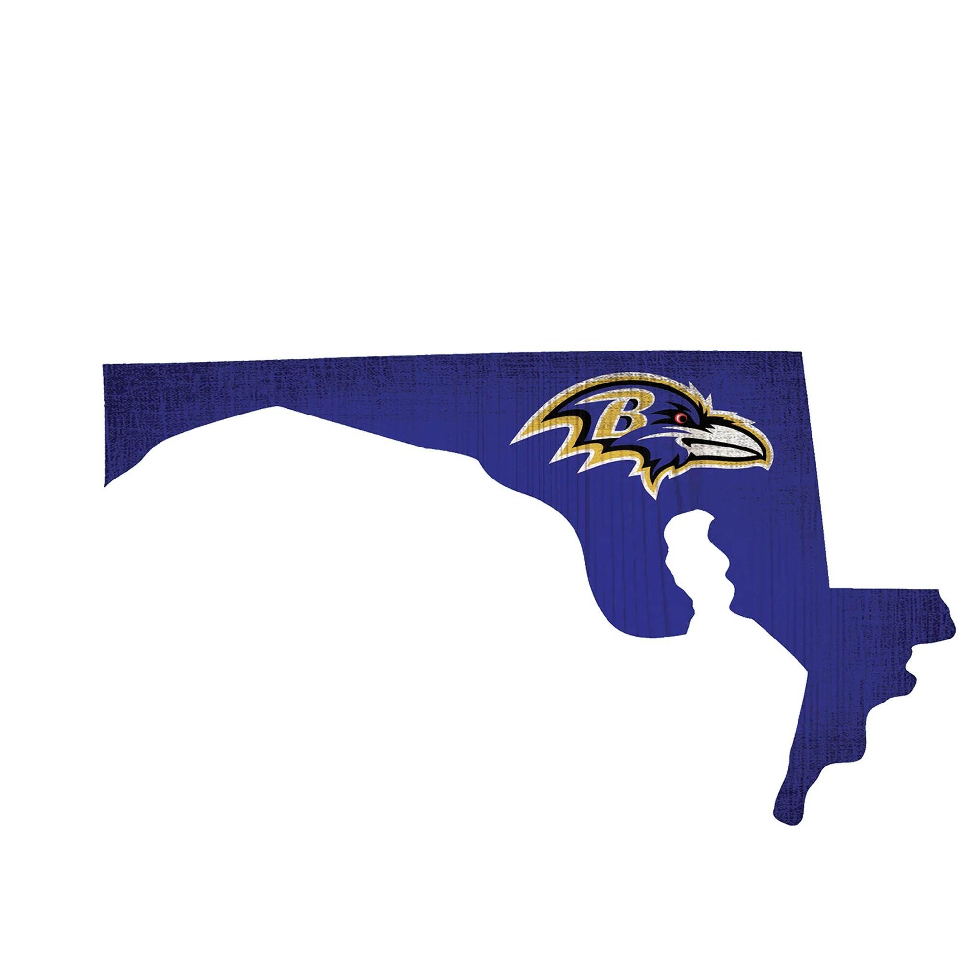 Baltimore Ravens 12 Inch Wood Sign With Hanging Bracket - ToylandEU