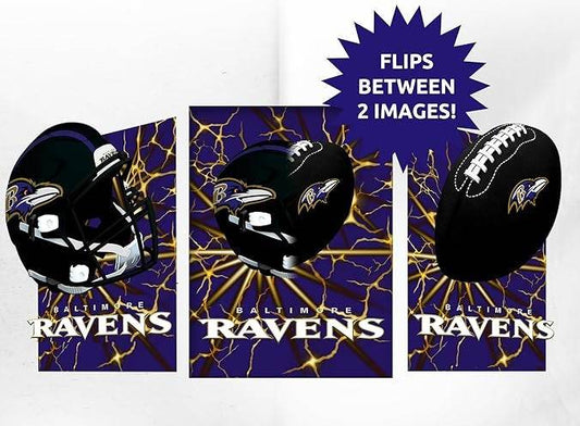 Baltimore Ravens 3D Art Print 12x16 Lightning Flip HD - ToylandEU