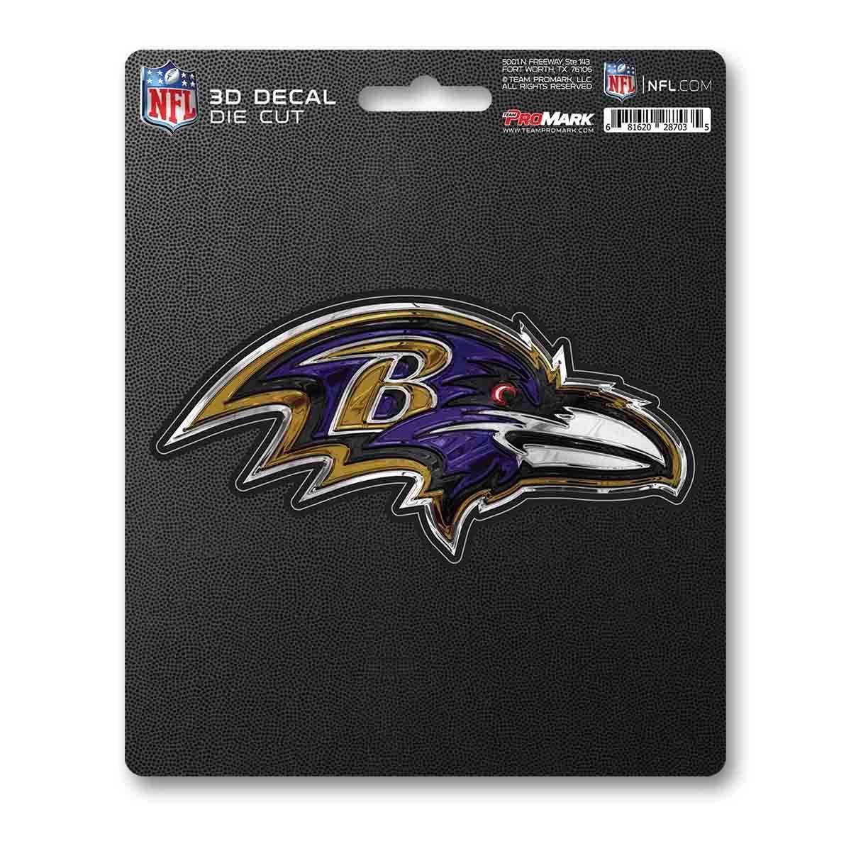  Baltimore Ravens 3D Die Cut Decal Logo Sticker Premium 5x6 -  ToylandEU™