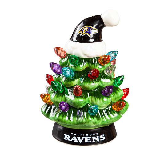 Baltimore Ravens 4 Inch LED Christmas Tabletop Tree - ToylandEU