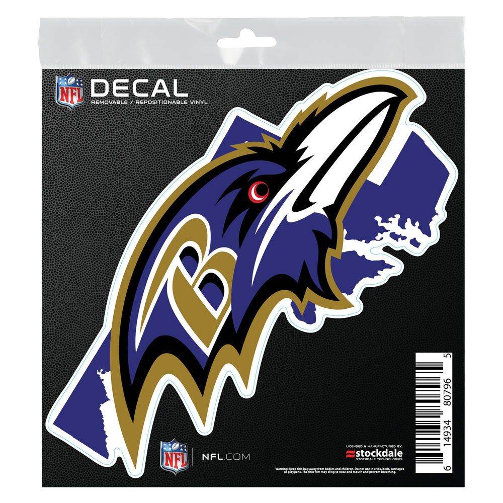 Baltimore Ravens 6x6 All Surface Vinyl Decal State Shape - ToylandEU
