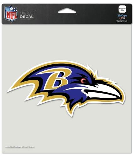 Baltimore Ravens 8x8 Die Cut Color Vinyl Decal Outdoor - ToylandEU