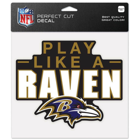 Baltimore Ravens 8x8 Perfect Cut Color Slogan Decal - ToylandEU