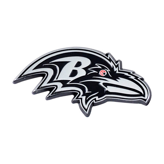 Baltimore Ravens Auto Emblem Premium Metal Chrome Finish - ToylandEU