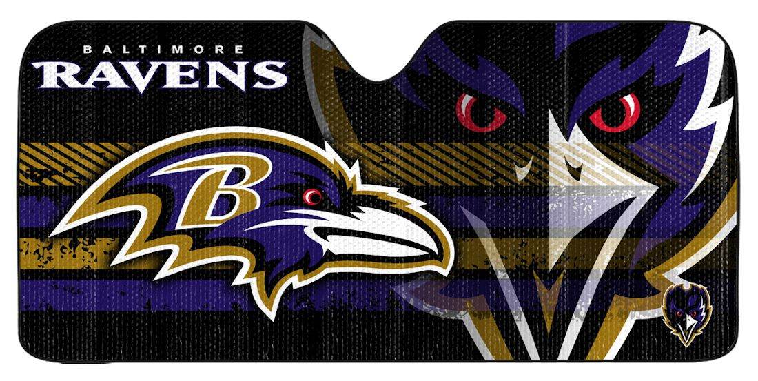 Baltimore Ravens Auto Sun Shade 59x27 Inches UV Protection - ToylandEU