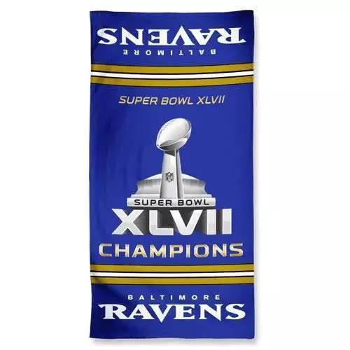  Baltimore Ravens Beach Towel 30x60 Super Bowl 47 Champion -  ToylandEU™