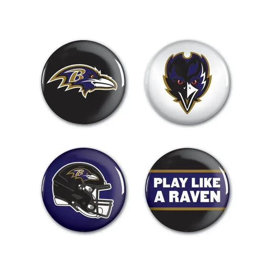  Baltimore Ravens Button Set Four Pack Collectible Pins -  ToylandEU™