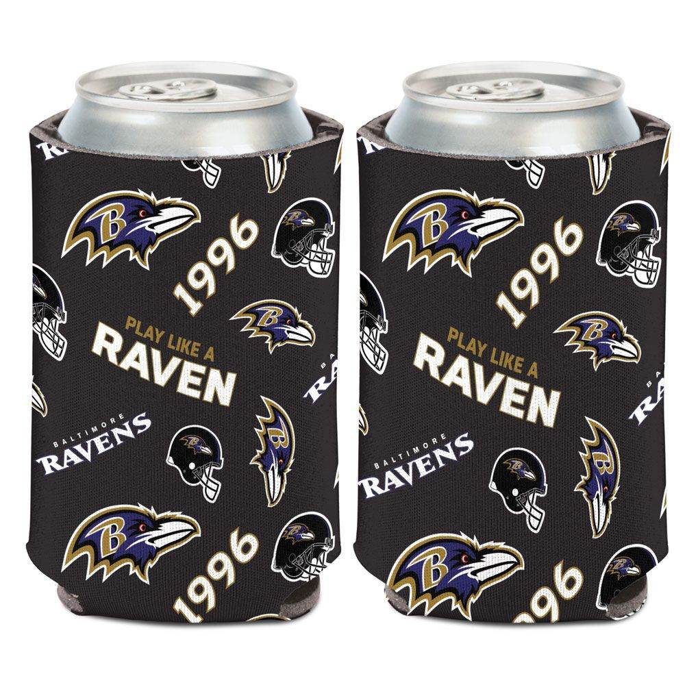 Baltimore Ravens Can Cooler Scatterprint Design 12 Oz - ToylandEU
