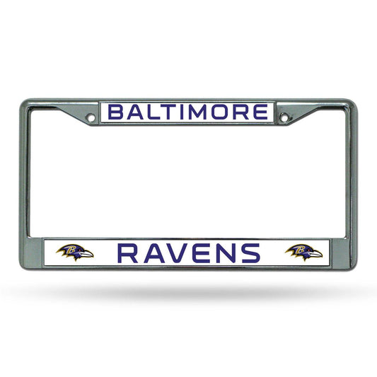 Baltimore Ravens Chrome License Plate Frame With Team Logo - ToylandEU