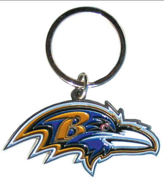 Baltimore Ravens Chrome Logo Cut Keychain - ToylandEU
