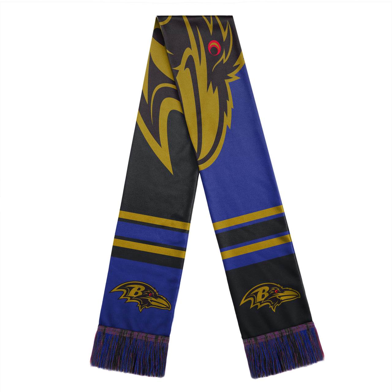 Baltimore Ravens Colorblock Scarf With Big Team Logo - ToylandEU