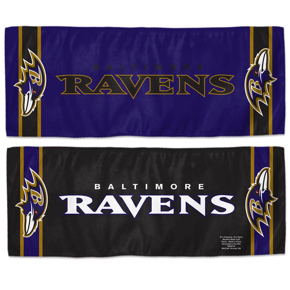 Baltimore Ravens Cooling Towel 12x30 Performance Polyester - ToylandEU