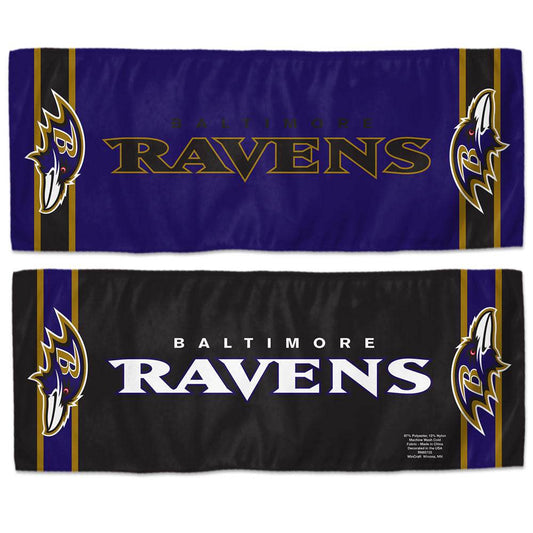 Baltimore Ravens Cooling Towel 12x30 Performance Polyester - ToylandEU