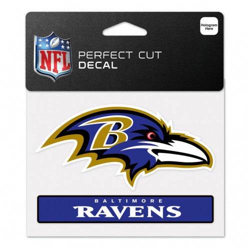 Baltimore Ravens Decal 4.5x5.75 Perfect Cut Color Outdoor - ToylandEU