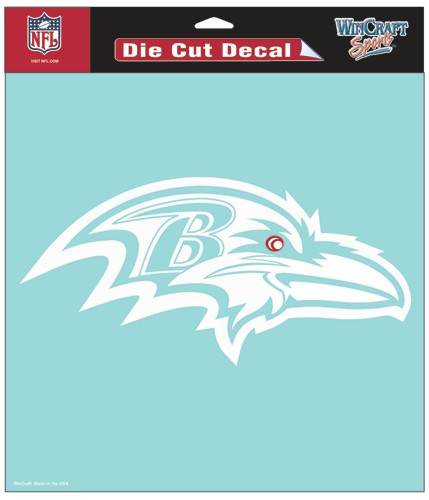 Baltimore Ravens Decal 8x8 Die Cut White - ToylandEU