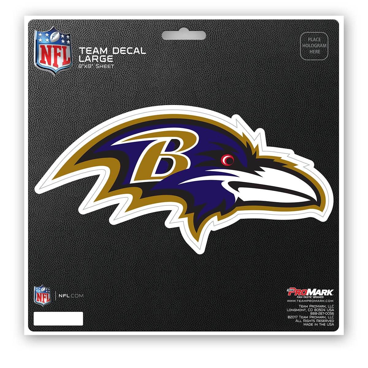 Baltimore Ravens Die Cut Decal 8x8 Premium UV Vinyl - ToylandEU