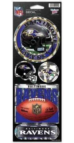  Baltimore Ravens Die Cut Decal Cracked Ice Prismatic 4x12 -  ToylandEU™