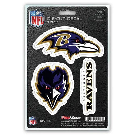  Baltimore Ravens Die Cut Decals 3 Pack Premium Vinyl -  ToylandEU™