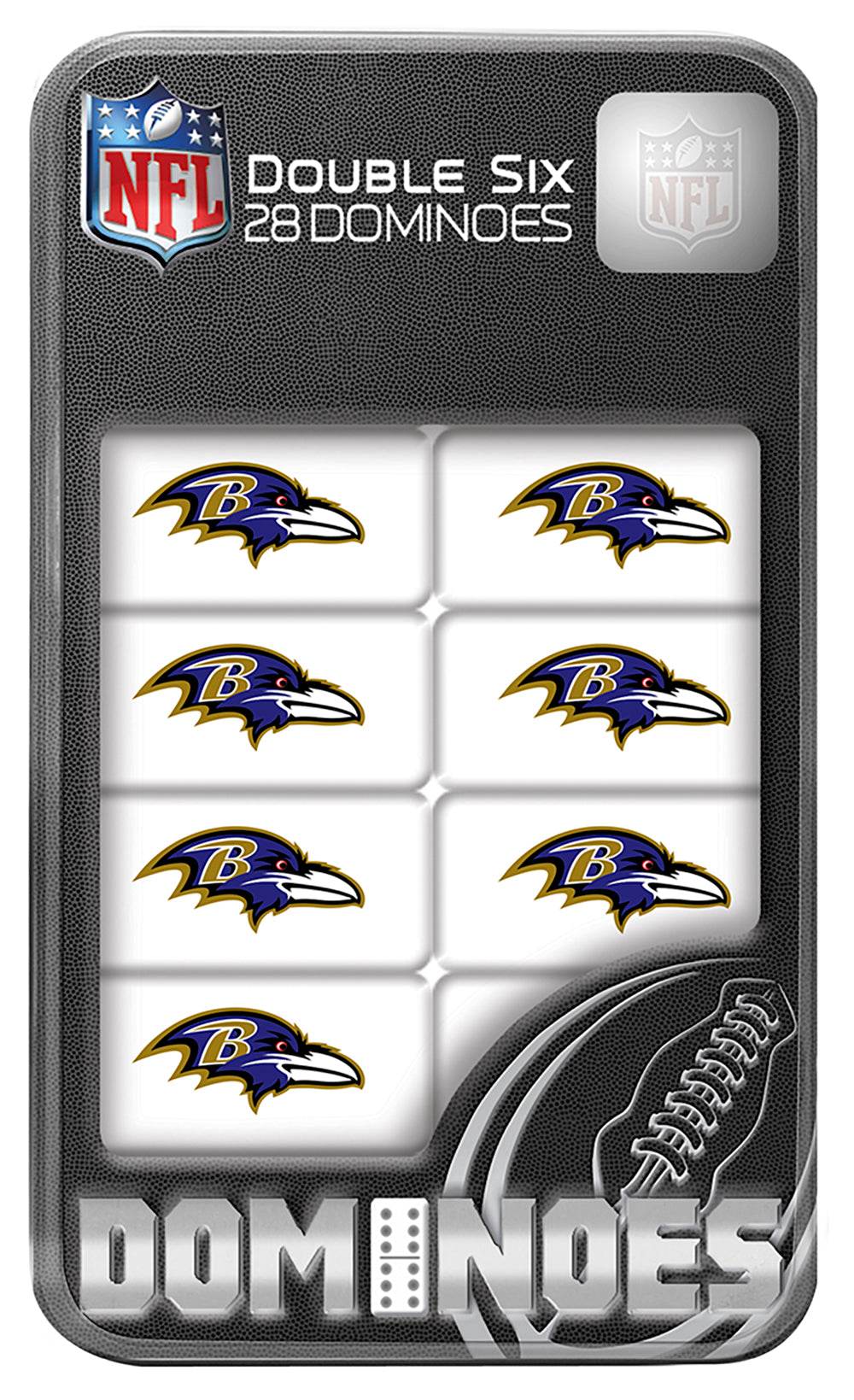 Baltimore Ravens Dominoes Set In Collectible Tin Box - ToylandEU