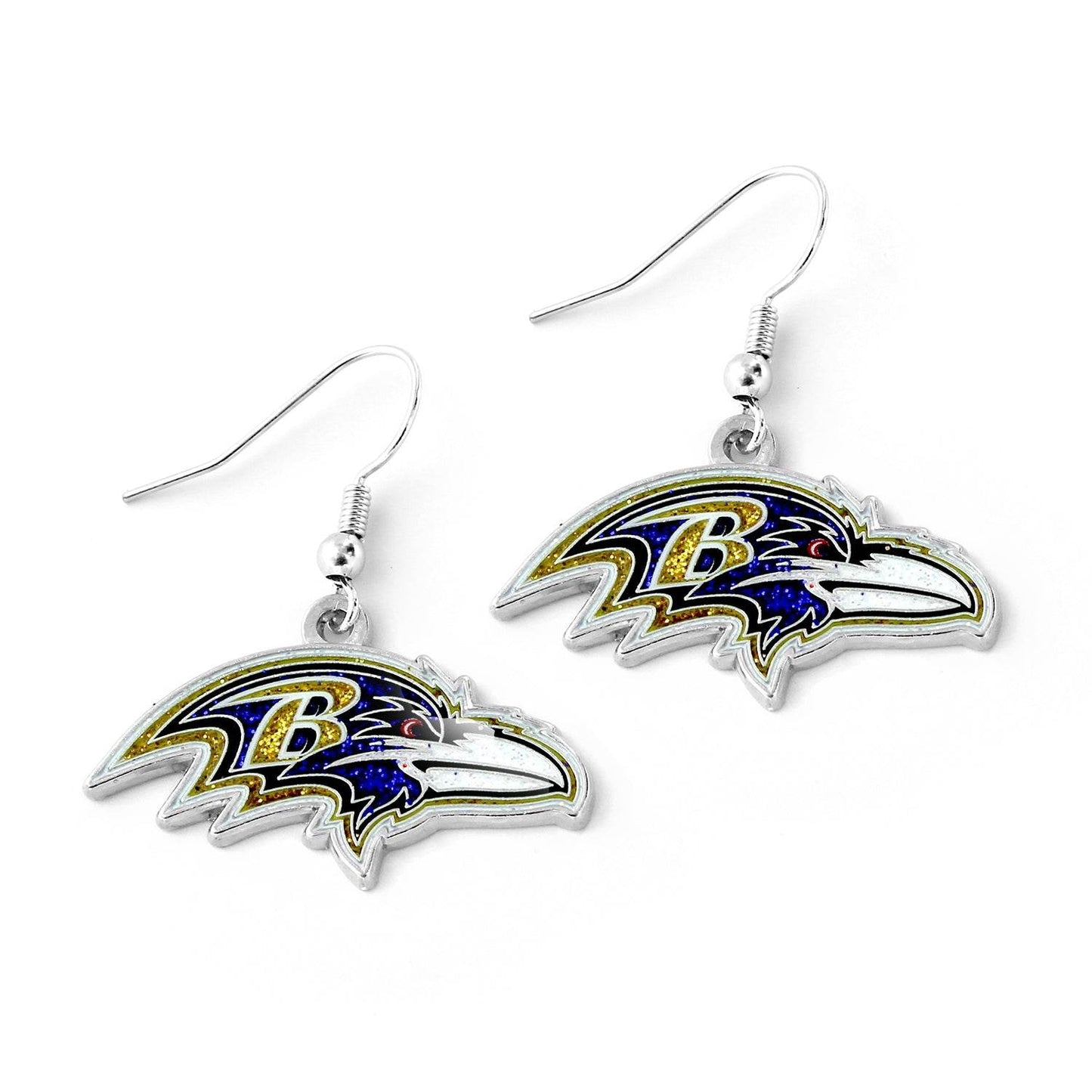Baltimore Ravens Earrings Glitter Dazzle Double Sided - ToylandEU