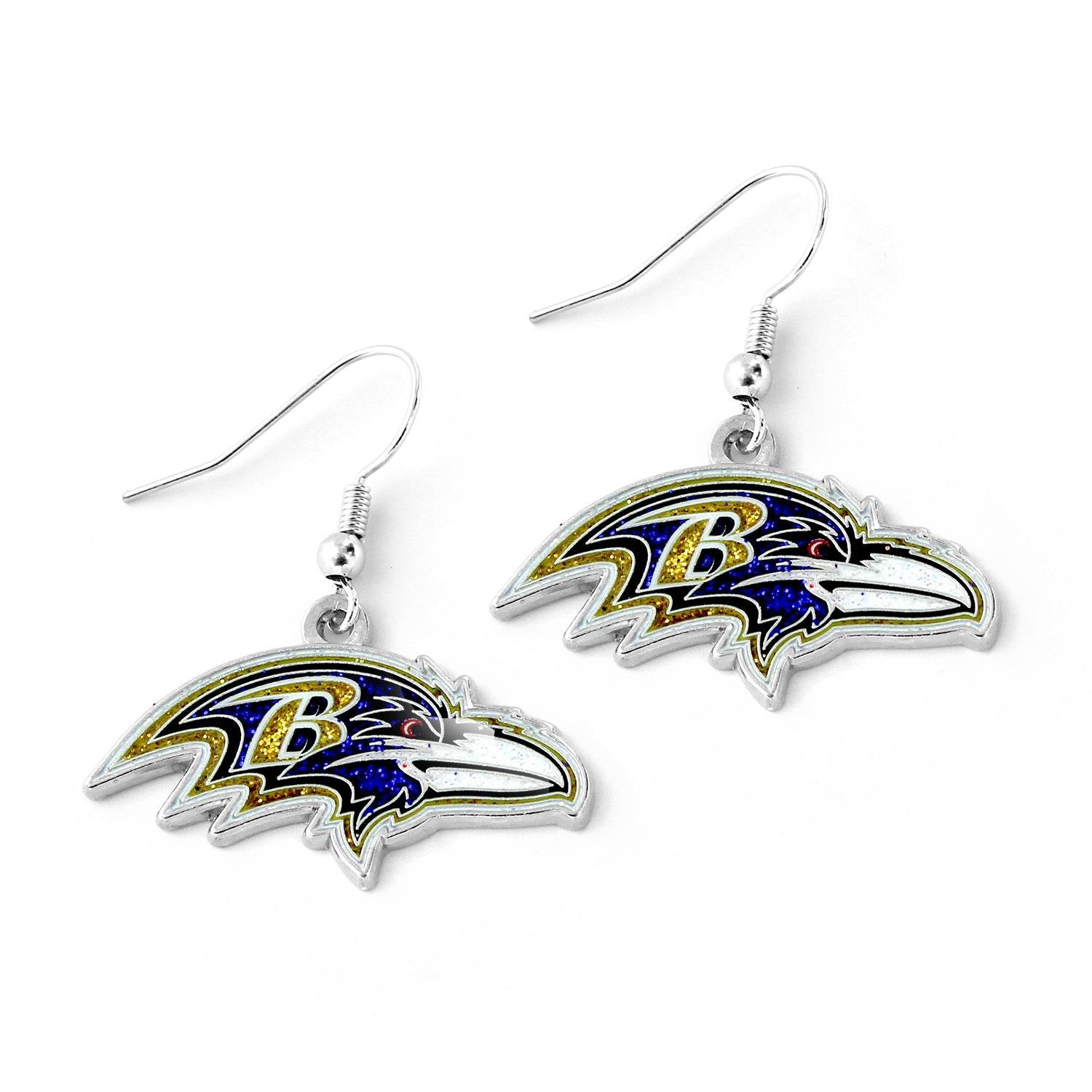 Baltimore Ravens Earrings Glitter Dazzle Double Sided - ToylandEU