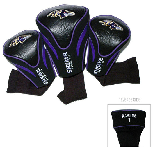 Baltimore Ravens Golf Club 3 Piece Contour Headcover Set - Special Order - ToylandEU