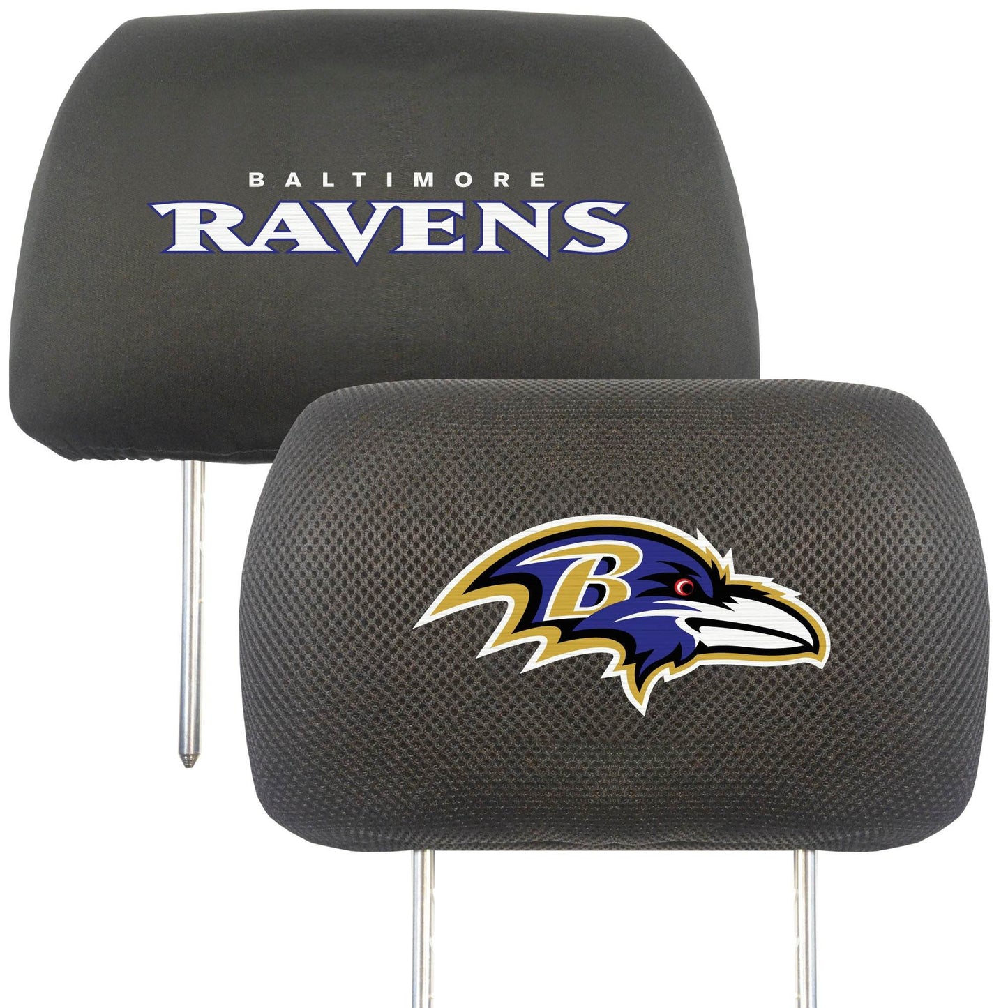 Baltimore Ravens Headrest Covers Embroidered Team Logo - ToylandEU