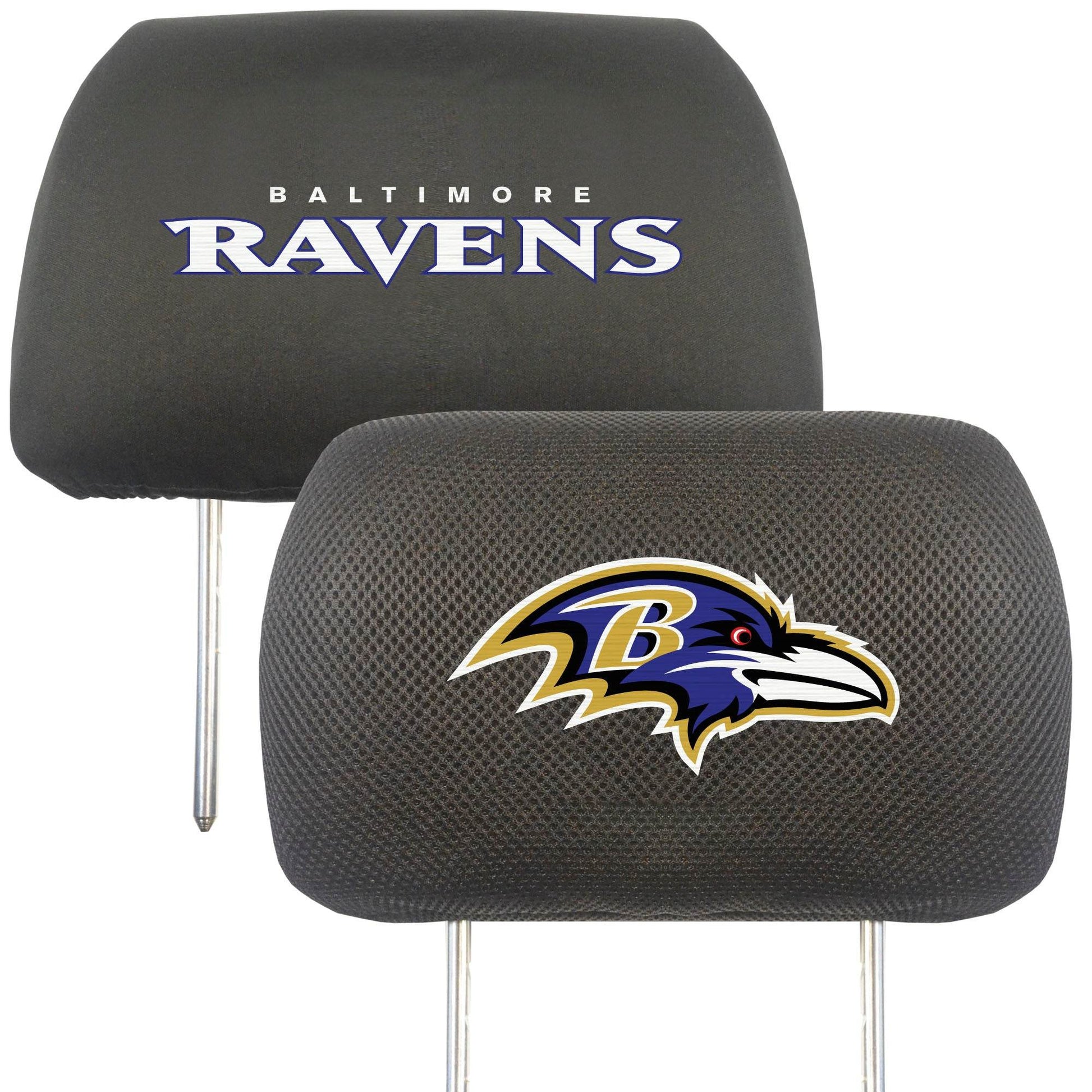 Baltimore Ravens Headrest Covers Embroidered Team Logo - ToylandEU