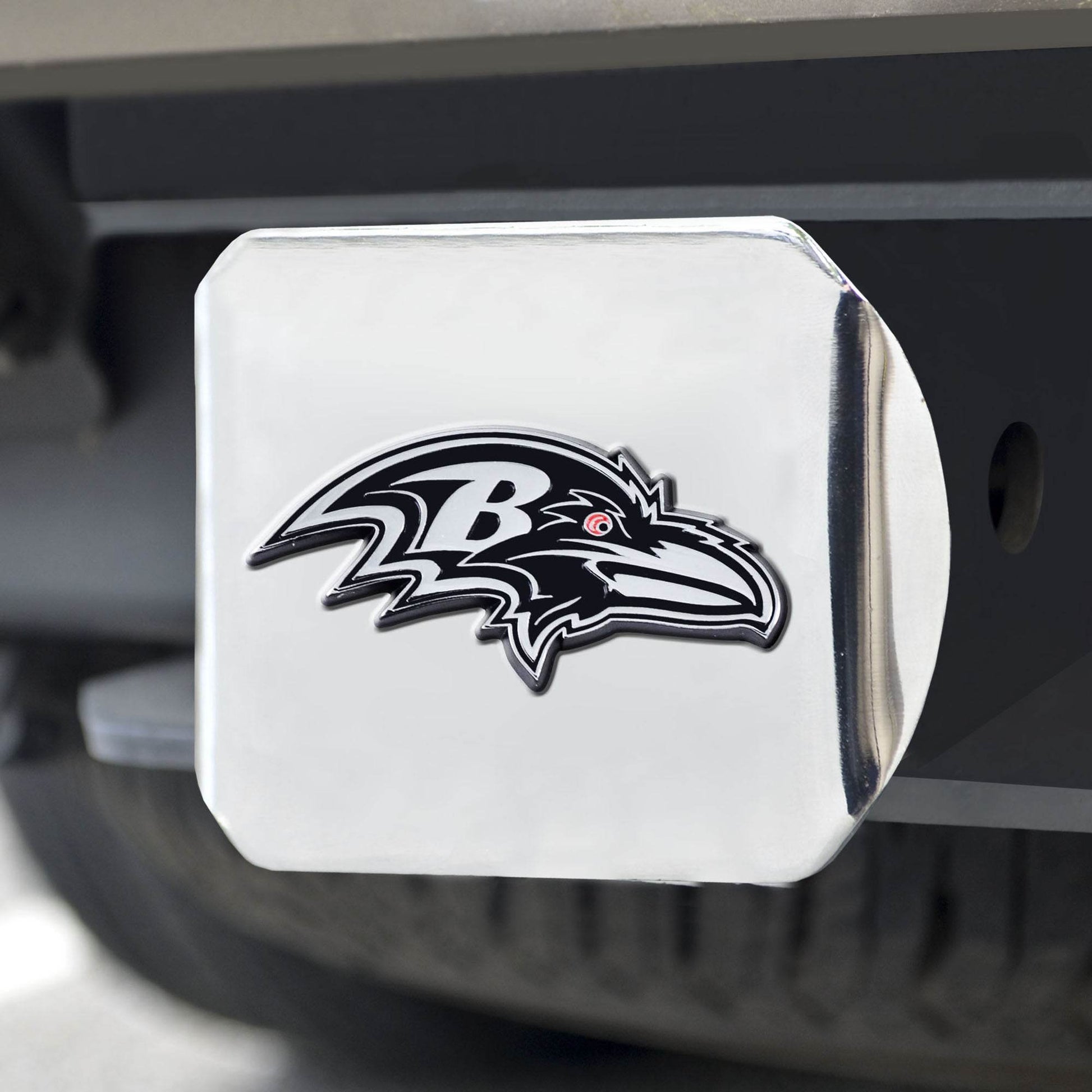 Baltimore Ravens Hitch Cover Chrome Emblem 3D Logo Pro - ToylandEU