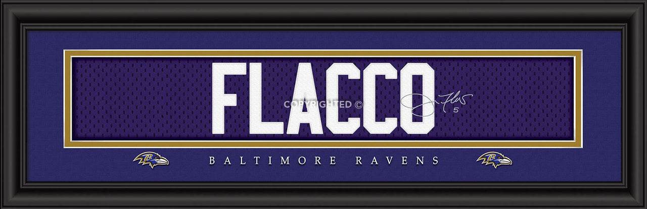 Baltimore Ravens Joe Flacco Print 8x24 Framed Under Glass - ToylandEU