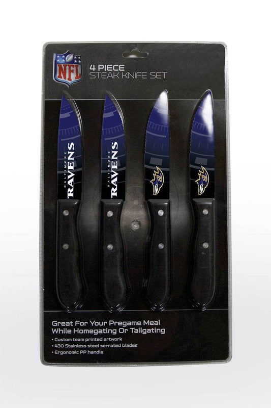 Baltimore Ravens Knife Set 4 Pack Stainless Steel Serrated - ToylandEU