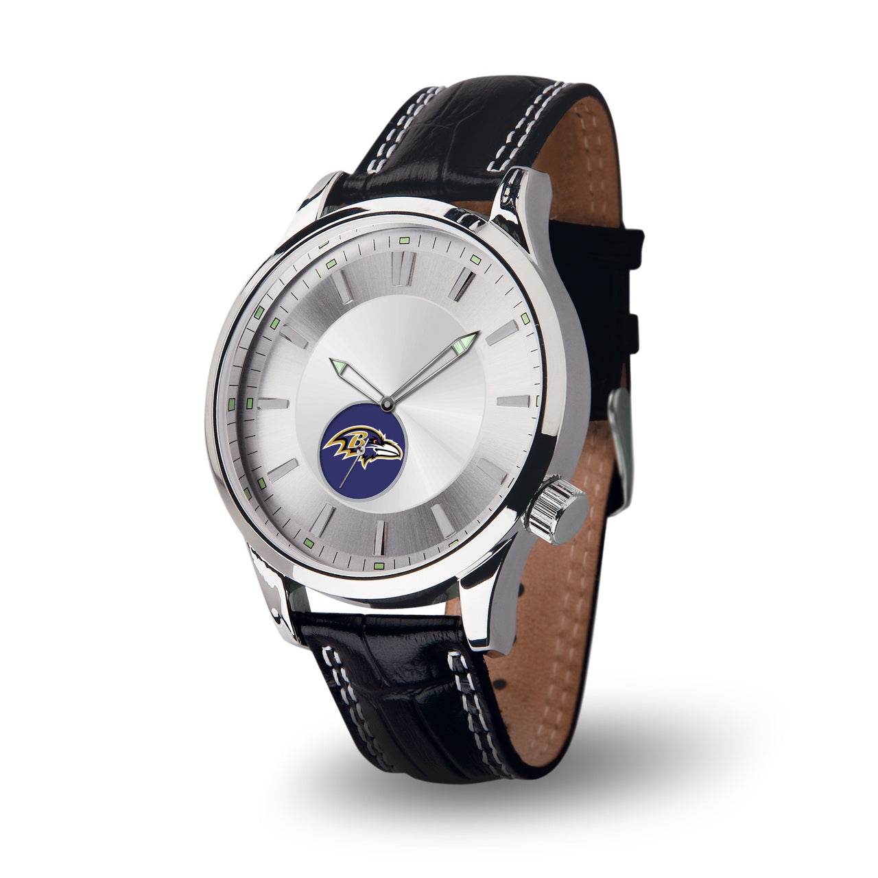 Baltimore Ravens Leather Strap Watch With Sub Second Dial - ToylandEU