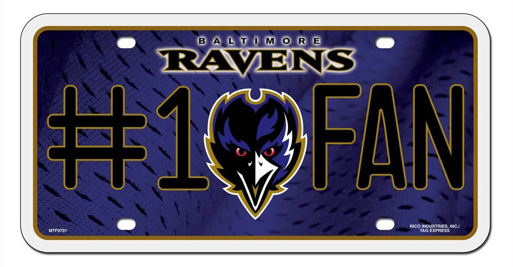 Baltimore Ravens License Plate #1 Fan - ToylandEU