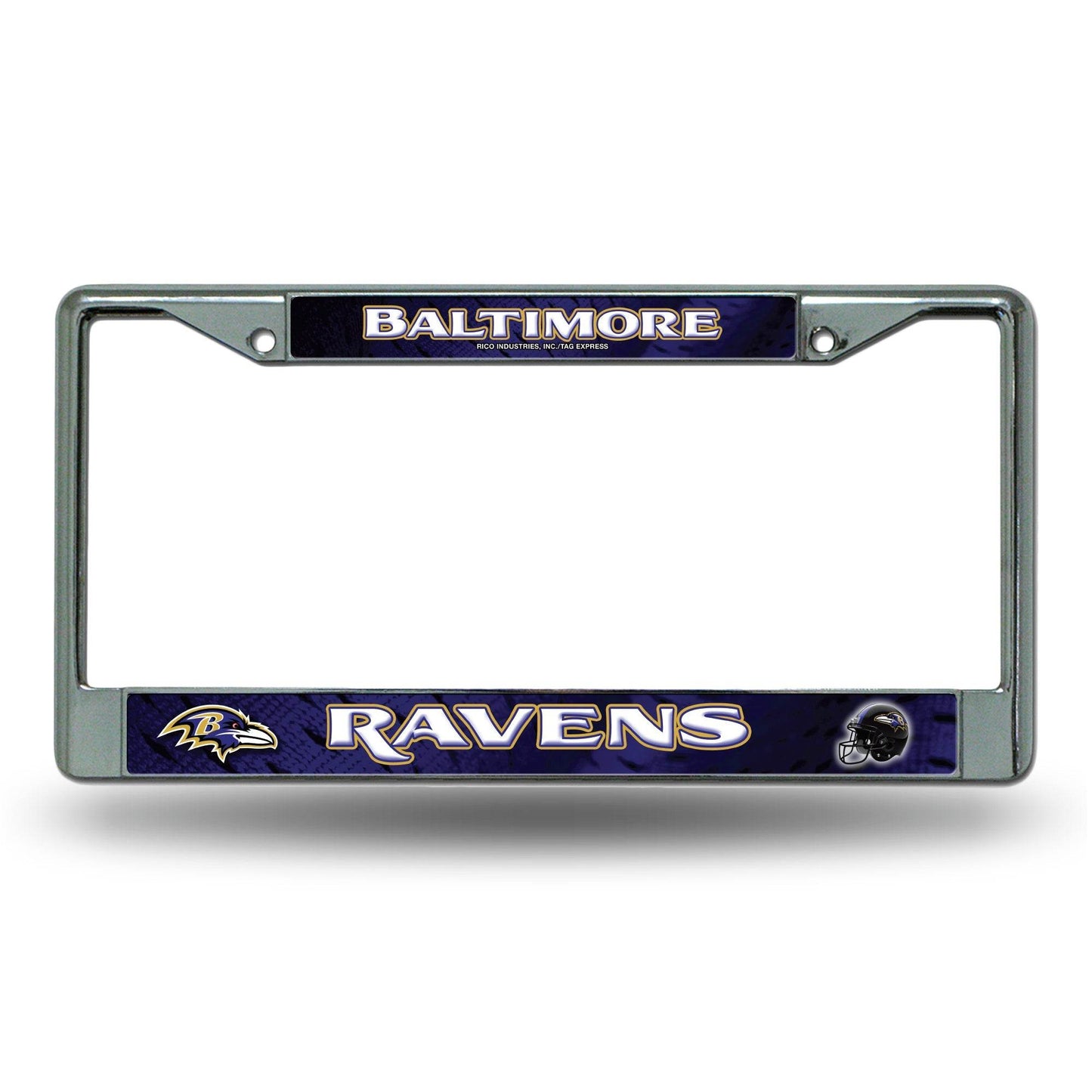 Baltimore Ravens License Plate Frame Chrome Printed Insert - ToylandEU