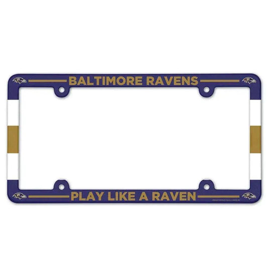  Baltimore Ravens License Plate Frame Plastic Full Color Style -  ToylandEU™