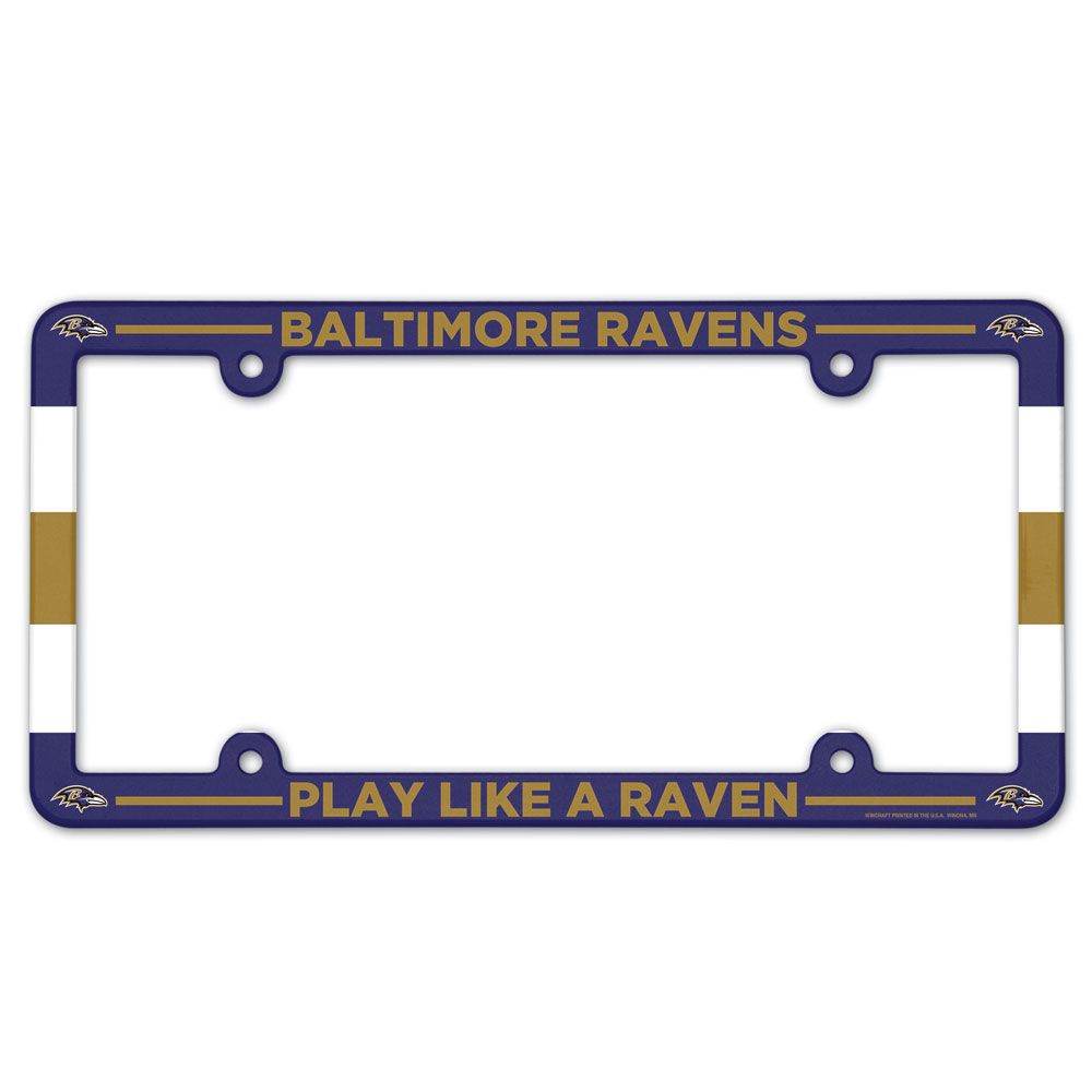 Baltimore Ravens License Plate Frame Plastic Full Color Style - ToylandEU