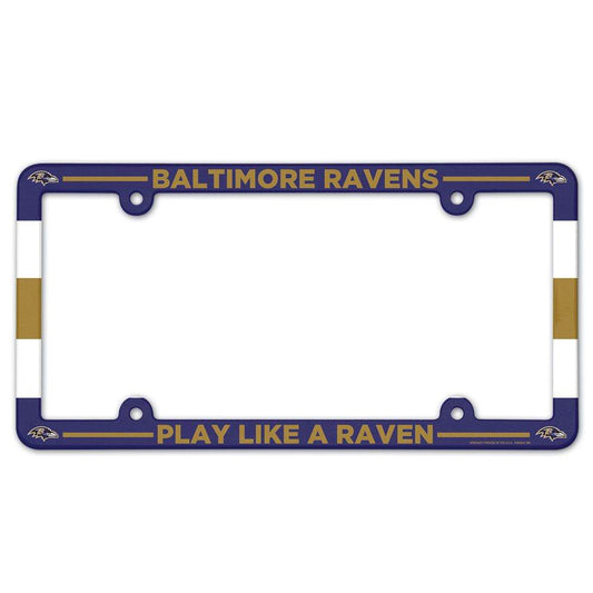 Baltimore Ravens License Plate Frame Plastic Full Color Style - ToylandEU
