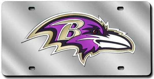  Baltimore Ravens License Plate Laser Cut Silver -  ToylandEU™