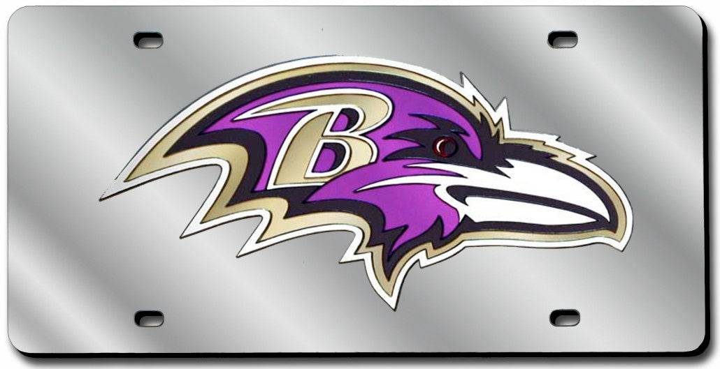 Baltimore Ravens License Plate Laser Cut Silver - ToylandEU