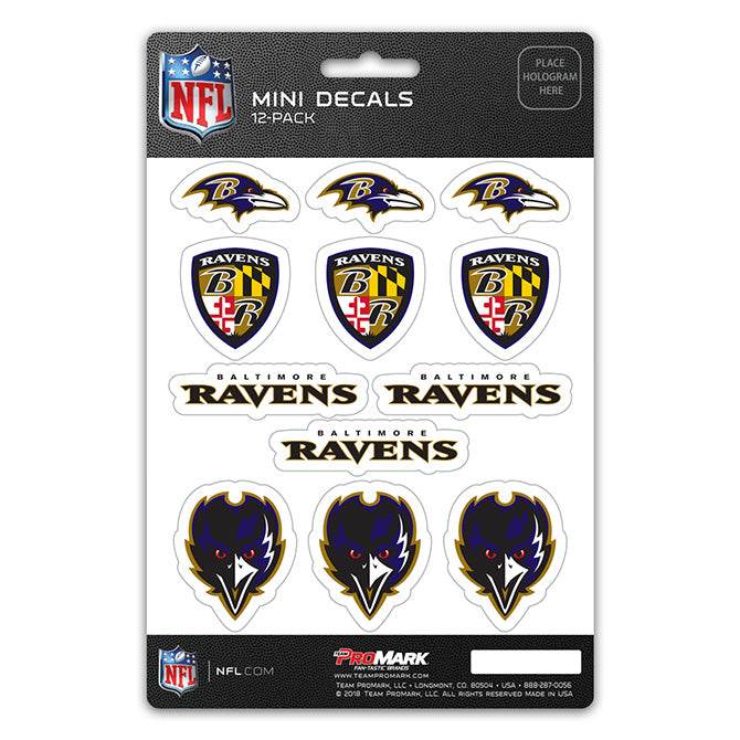 Baltimore Ravens Mini Decal Set 12 Pack Premium Vinyl - ToylandEU