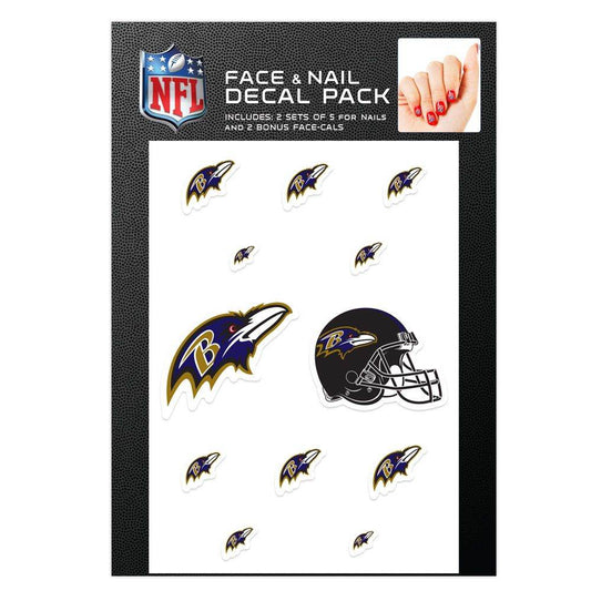 Baltimore Ravens NailCals and FaceCals Waterless Decals Kit - ToylandEU