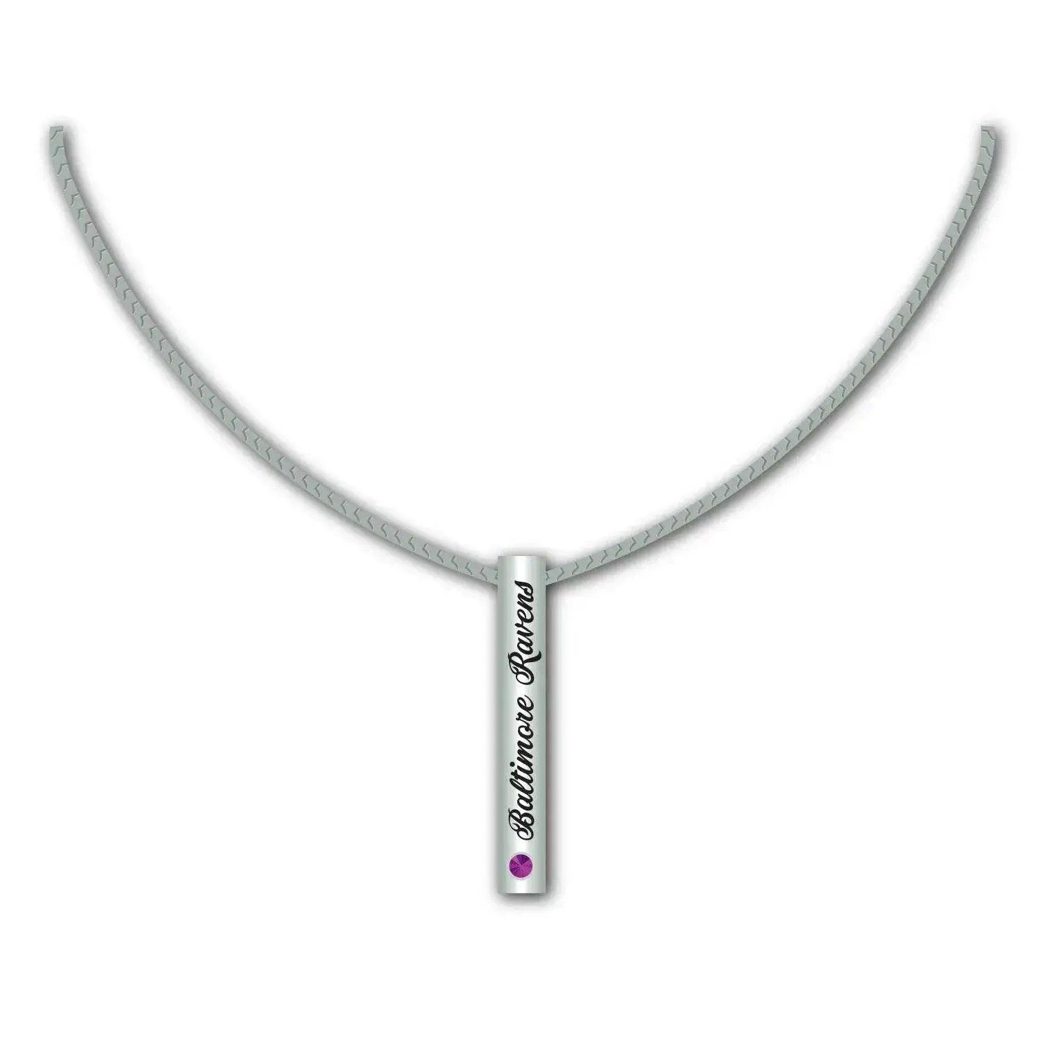  Baltimore Ravens Necklace Silver Bar Pendant For Fans -  ToylandEU™
