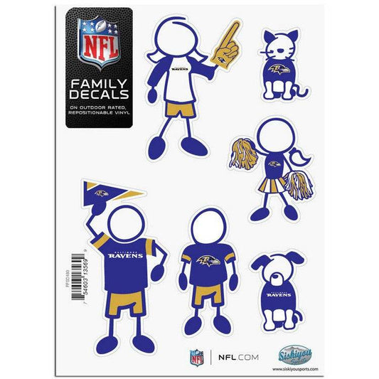 Baltimore Ravens Official Decal Set 5x7 Family Sheet - ToylandEU