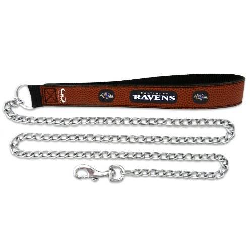 Baltimore Ravens Pet Leash Leather Chain Football Large - ToylandEU