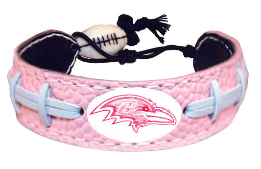 Baltimore Ravens Pink Leather Football Bracelet One Size - ToylandEU