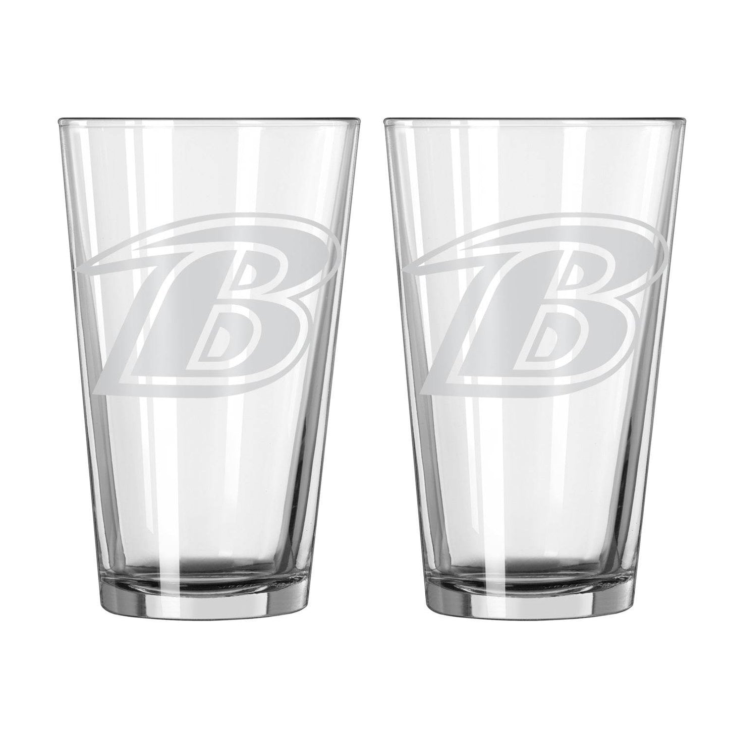 Baltimore Ravens Pint Glass Frost Design 2 Piece Set - ToylandEU